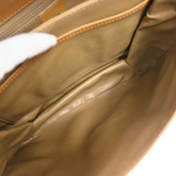 CELINE Macadam Pattern Crossbody Shoulder Bag PVC Leather White Brown - Picture 7 of 16